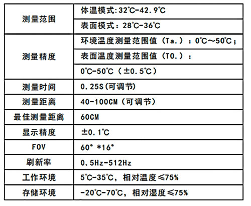 中安YJY-303测温门测温安检门技术指标